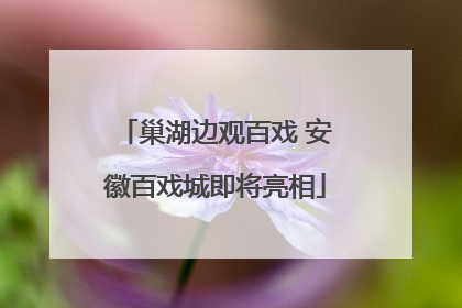 巢湖边观百戏 安徽百戏城即将亮相